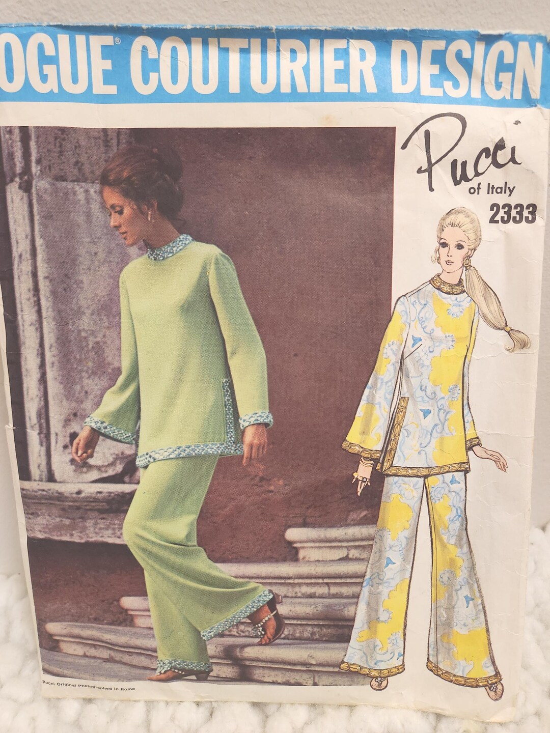 Pucci Sewing Pattern 1960s Pucci Palazzo Pants & Tunic Sewing Pattern – Vogue Couturier ...