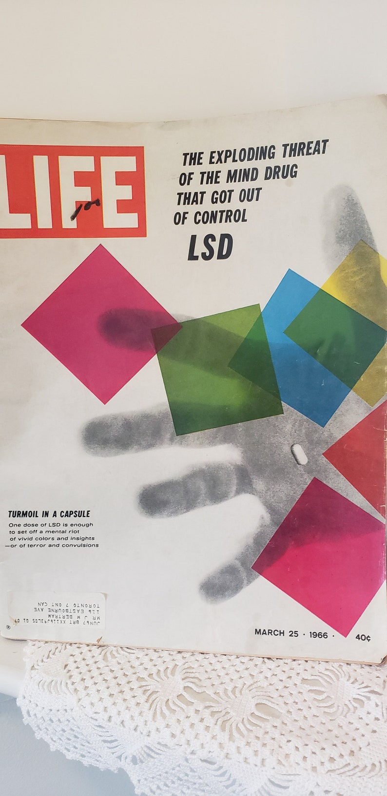 Life Magazine March 25 1966 Turmoil in a Capsule The Exploding Threat of the Mind Drug That Got Out of Control LSD Vintage Life Magazine image 5
