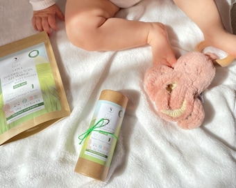 Poudre de soin bio 3 en 1 pour bébé : soin bio et vegan pour bébé multifonctions