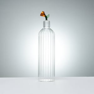 Glass Pitcher, Glass Carafe with Stopper, Wine Carafe, Juice Carafe 1L, Wedding Gift, Home Decor