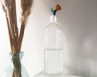 Beautiful designer water carafe in resistant glass, wine carafe, juice carafe