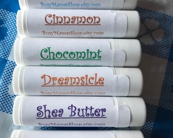 All Natural Lip Balms Chapsticks, Personalization available for large quantities