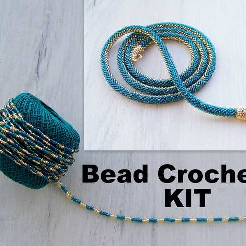 Ombre Snake Necklace Kit Bead Crochet Long Serpent Necklace - Etsy