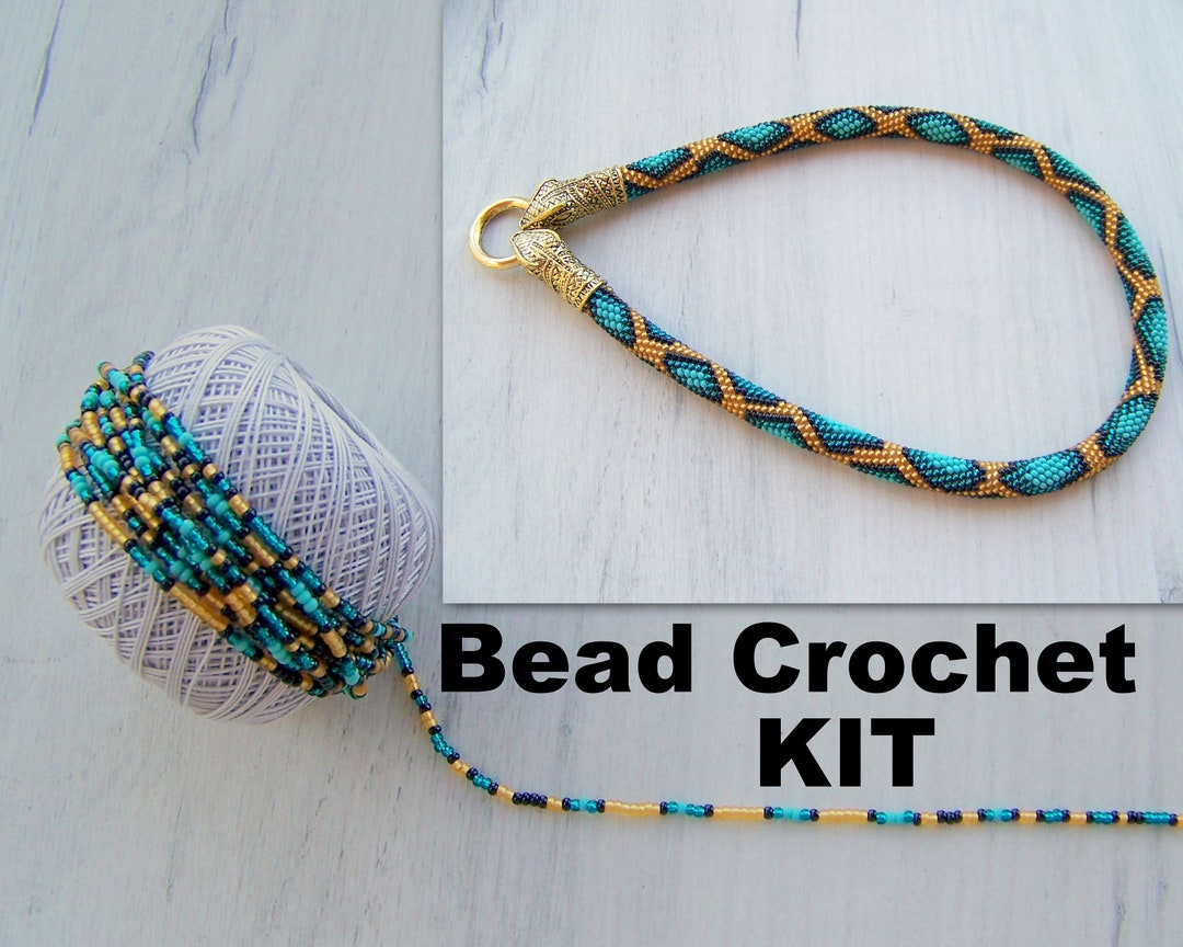 Chunky Snake Necklace Kit Seed Bead Kit Modern Beadwork - Etsy