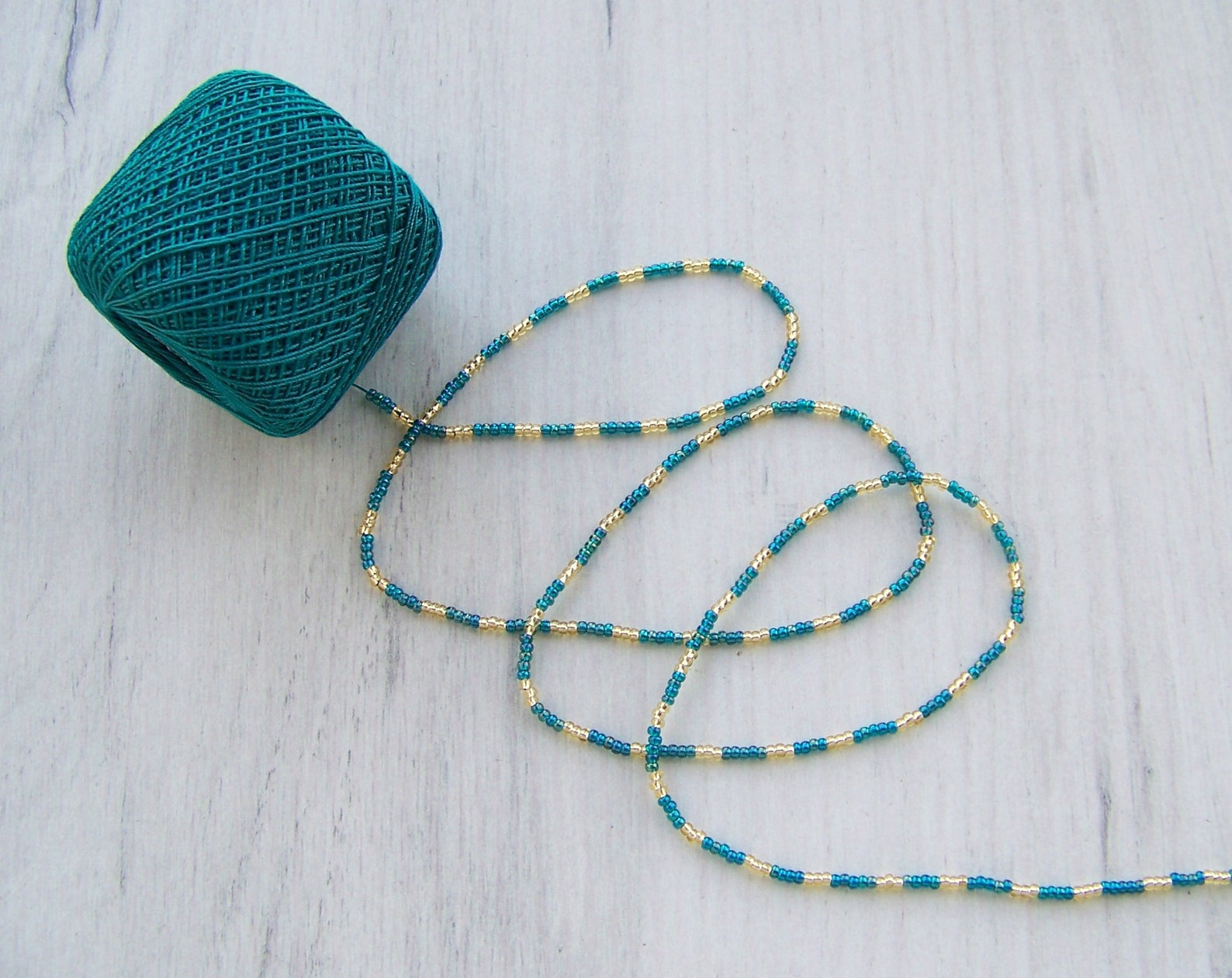 KIT to Make Bead Crochet Rope Necklace - DIY Kit Snake Serpent Pattern ...