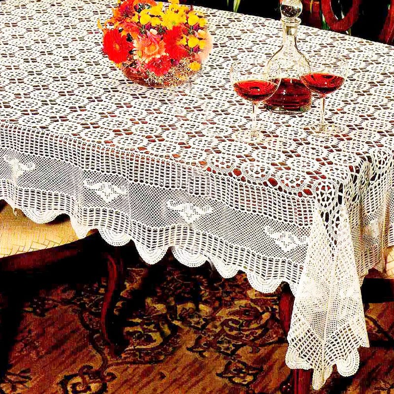 120 Crocheted Tablecloth - Etsy
