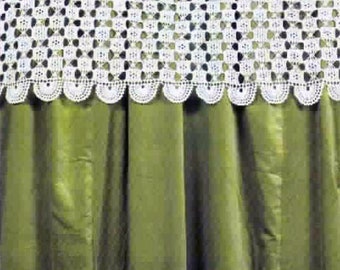 Lace valance vintage crochet pattern Size: 16 ins 40 cm in length Lace curtains crochet pattern - Chart Digital download #D168*