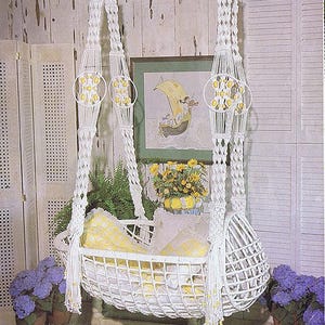 Vintage Macrame Pattern Macrame Room Divider Plant Hanger Macrame Wall Hanging   Macrame Curtain Macrame Bag Purse Digital Download #S97*