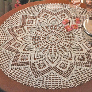 Crochet Pattern for Circular Round Table Center|Instant PDF Digital Download Vintage Chart Crochet Pattern # C954*