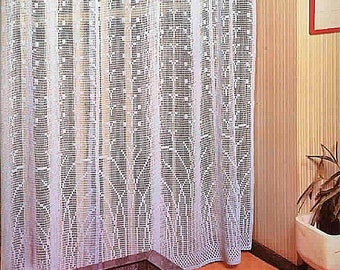 Crochet Pattern Filet Lacy Crochet Curtains for Any Room |Instant PDF Download Vintage Crochet Pattern # A488*