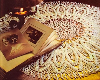 Round lace table center crochet pattern Pineapple doily centerpiece Diameter: 62 cm 25 in – Chart #S25*