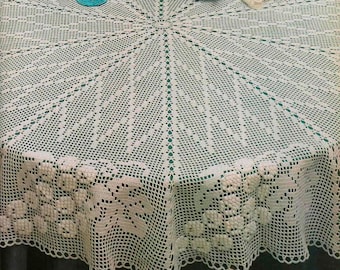 Vintage Chart Crochet Pattern |Crochet Tablecloth With Grapes|Instant PDF Digital Download Pattern  # A666*