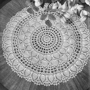 Vintage Chart Crochet Pattern Table Center| Pineapple Centerpiece |Table Center| Instant PDF Digital Download Pattern  # D274*