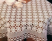Instant PDF Digital Download Vintage Chart Crochet Pattern Lace Crochet Round Tablecloth Pattern B385
