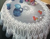 Instant PDF Digital Download Vintage Chart Crochet Pattern Crochet a Round Pineapple Tablecloth Pattern C944