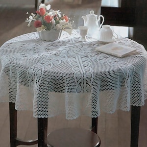 Vintage Chart Crochet Pattern Circular Pineapple Tablecloth| Chart - Lacy Crochet Pattern| Download PDF Crochet Pattern # D213*