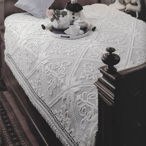 Stunning Crochet Victorian Bedspread| 79 x 93 in (197.5 x  232.5 cm) | PDF Vintage Crochet Pattern- Chart # C839*