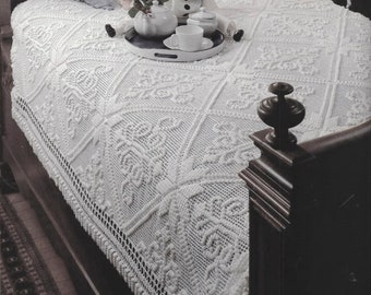 Stunning Crochet Victorian Bedspread| 79 x 93 in (197.5 x  232.5 cm) | PDF Vintage Crochet Pattern- Chart # C839*