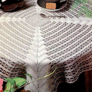 Patrón de mantel de encaje a crochet Tamaño: 33 ins 84 cm cuadrados Patrón vintage de mantel de encaje a crochet – Gráfico Descarga digital en PDF #S76*