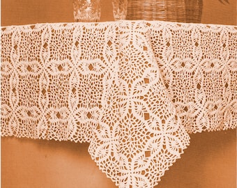 Un beau motif au crochet vintage pour faire une nappe en dentelle |  4 tailles |Modèle PDF au crochet # C837*
