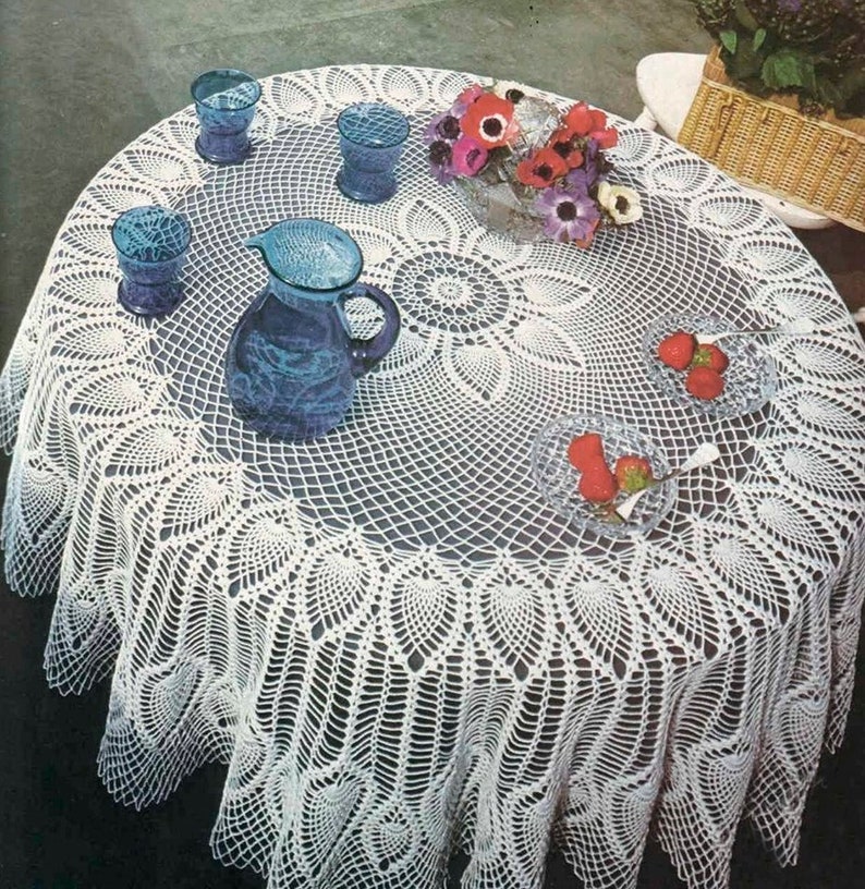 Round Crochet Tablecloth Free Patterns