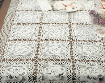 Motif au crochet vintage pour faire une nappe à motifs de dentelle | Modèle au crochet vintage en téléchargement numérique PDF instantané - grille # S185 *