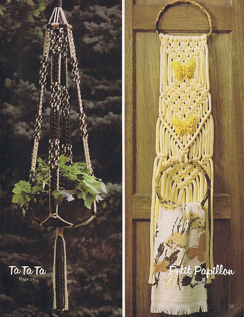 Vintage Macrame Patterns/ Macrame Elegance 1977 Ebook PDF Instant