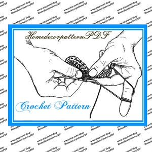 May include: A black and white line drawing of hands crocheting. The text "Homedecorpattern PDF" and "Crochet Pattern" is visible in the image.