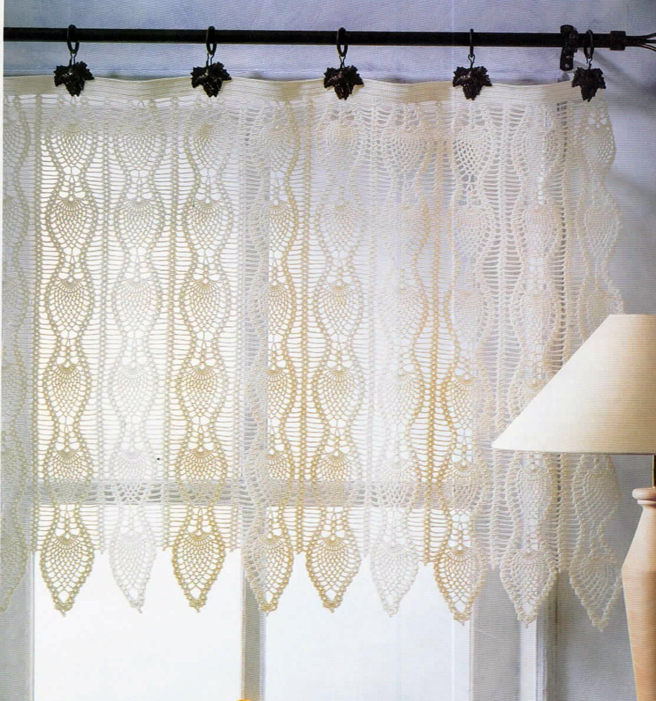 Vintage Crochet Pattern Lace Pineapple Curtains for Cottage Etsy