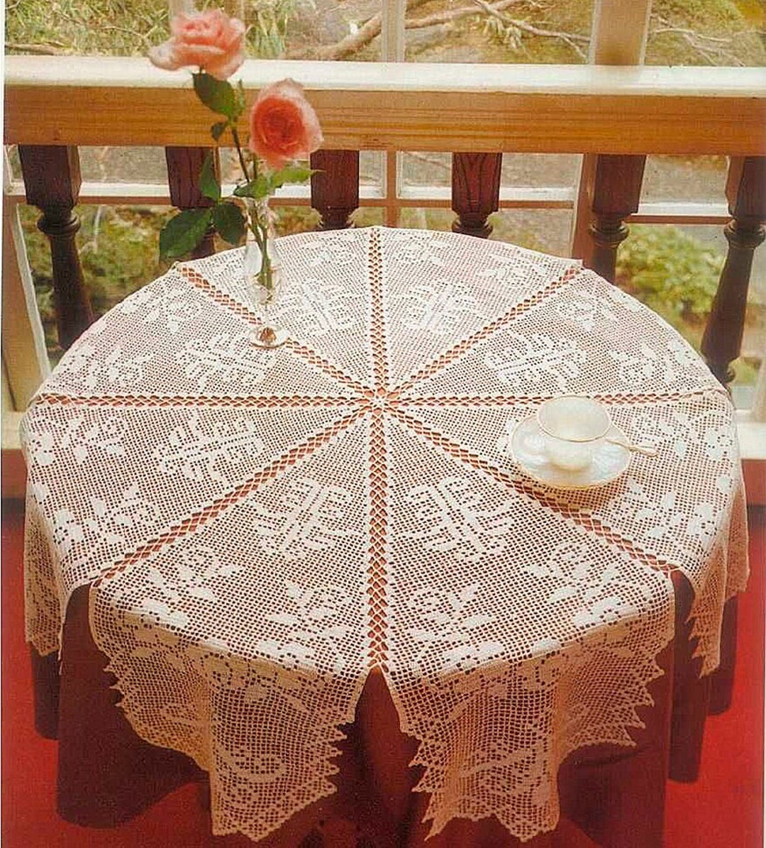Lace Round Tablecloth Crochet Pattern Size: 43 Ins 110 Cm in Diameter Filet Crochet Table Cover Vintage Pattern Chart Instruction S173 - Etsy lace-round-tablecloth-crochet-pattern-size-43-ins-110-cm-in-diameter-filet-crochet-table-cover-vintage-pattern-chart-instruction-s173-etsy