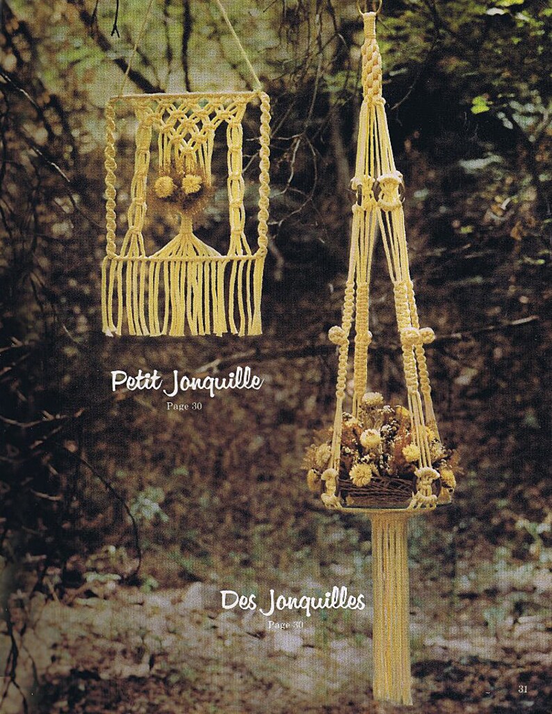 Vintage Macrame Patterns/ Macrame Elegance 1977 Ebook PDF Etsy