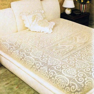 PDF Digital Download Vintage Chart Crochet Pattern # C993* Size about 76 x 81 inches Crochet Chart Stunning Lace Bedspread