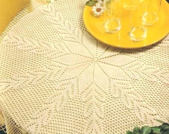 Patrón de crochet vintage para mantel redondo de encaje/43 pulgadas de diámetro/Descarga digital en PDF Patrón de crochet vintage n.° S213*