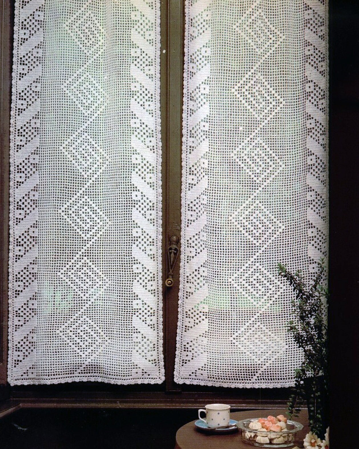 Choicehot Vintage Algodón Lino Cortina Romántica Cortina Corredera Estilo Rústico Ganchillo Bistro Cortina Cafe Ventana Decoración 1 Pieza Beige Ancho 175 X Alto 180 Cm