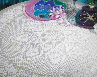 Vintage Crochet Chart Table Center |Crochet  Pineapple Table Center |24 in diameter| PDF Crochet Pattern # C891*