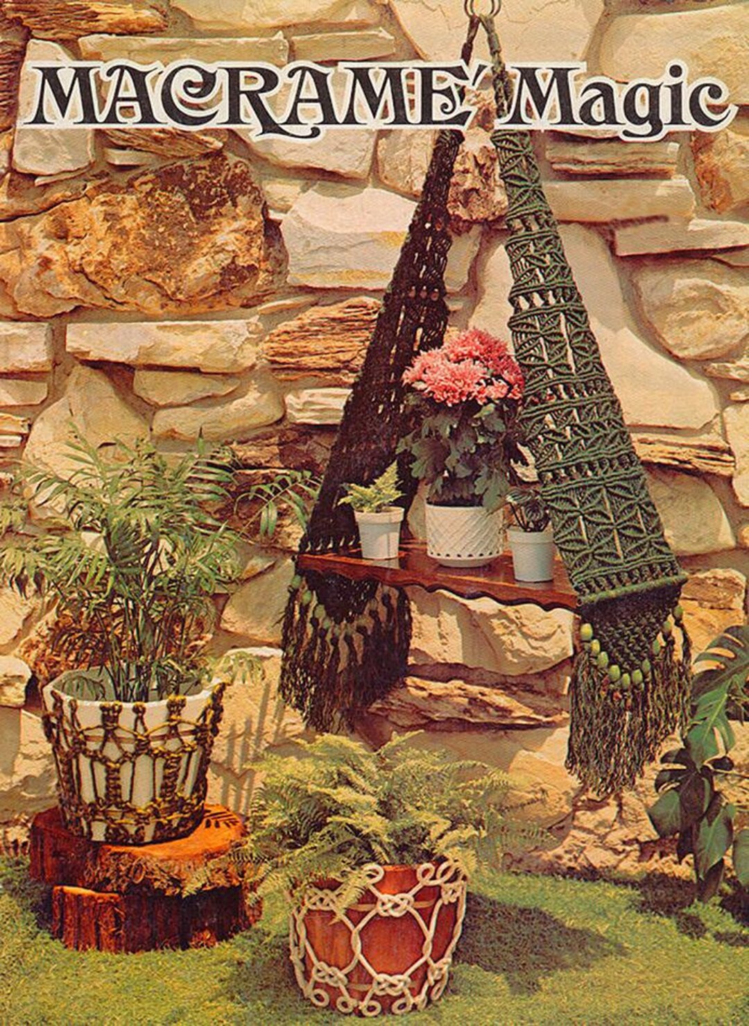 Vintage Plant Hanger Macrame Pattern Boho Wall Decor Macrame Planter ...