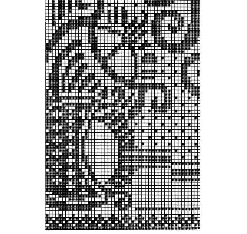 Filet Crochet Pattern Lacy Tablecloth vintage Chart Crochet Etsy