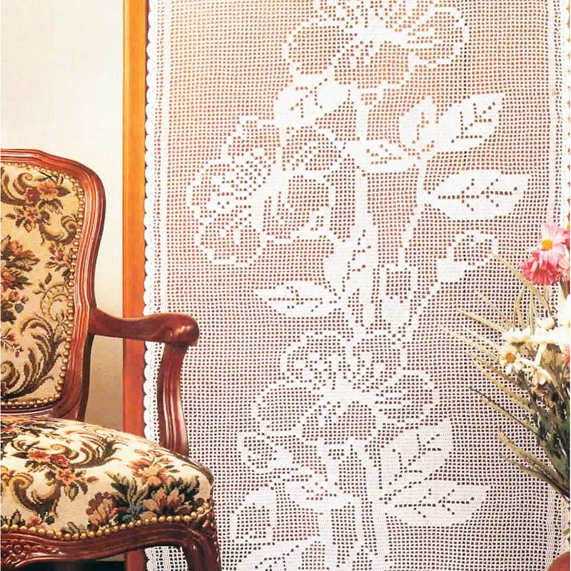 Filet Lace Curtains - Etsy