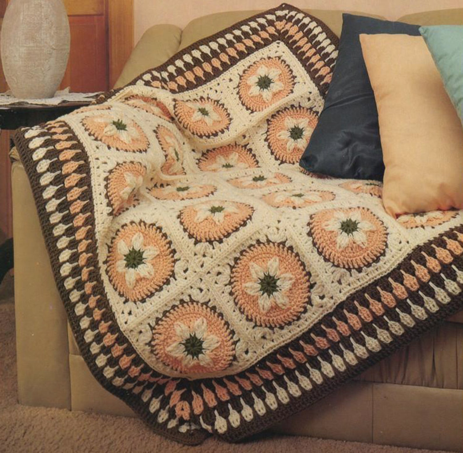 PDF 6 Patterns Heirloom Colorful Crochet Afghan Blanket Throw Etsy