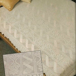 PDF Digital Download Vintage Chart Crochet Pattern # C993* Size about 76 x 81 inches Crochet Chart Stunning Lace Bedspread