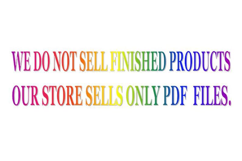 May include: Text in a rainbow gradient reads: "WE DO NOT SELL FINISHED PRODUCTS OUR STORE SELLS ONLY PDF FILES."