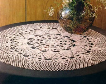 Lace pineapple table center vintage crochet pattern Round centerpiece Lacy doily crochet pattern Size: 52 cm 20 ins - Chart #S497*