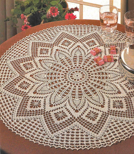 Crochet Pattern For Circular Round, Round Table Format