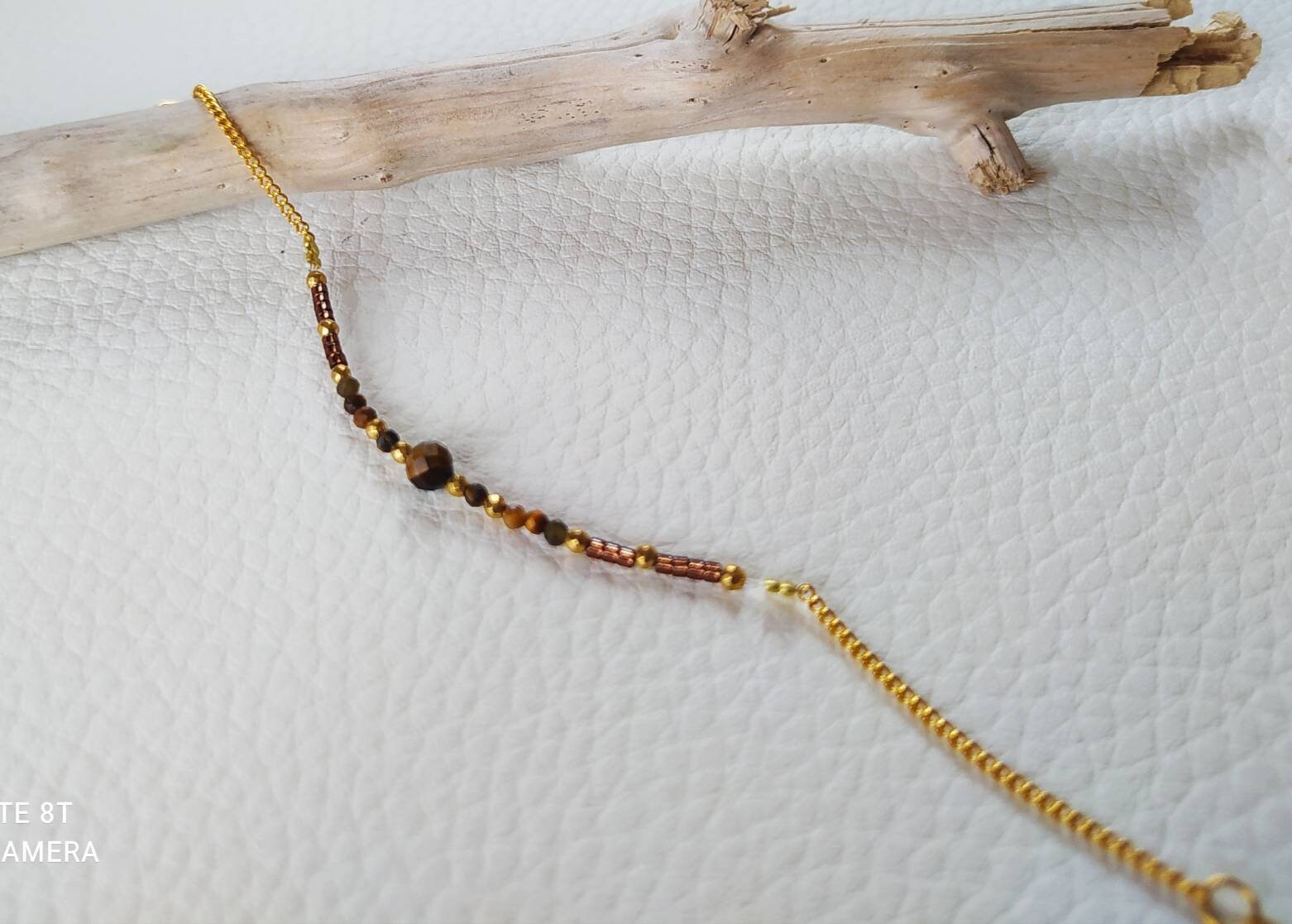Bracciale OCCHIO DI TIGRE in Argento 925 - Gioielli Pietre Dure Dimora degli Angeli