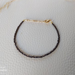 Hematite bracelet semi-precious stone natural stone gold plated