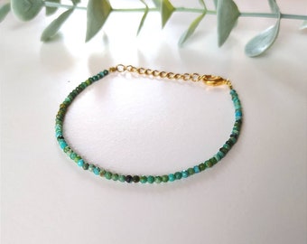 Turquoise bracelet semi-precious stone natural stone gold plated