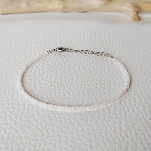 Moonstone bracelet semi-precious stone natural stone lithotherapy silver