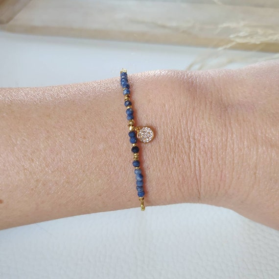 Bracelet Sapphire Gemstone Natural Stone Lithotherapy Chains Etsy Singapore