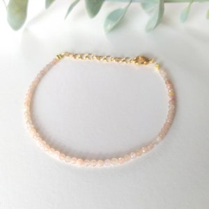Sunstone Bracelet Semi-Precious Stone Lithotherapy Gold Plated