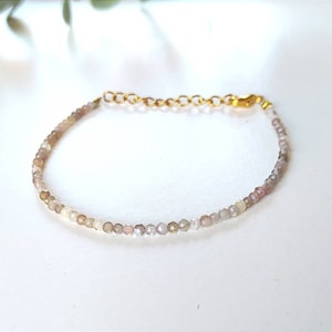 Armband Achat aus Botswana Halbedelstein Lithotherapie vergoldet